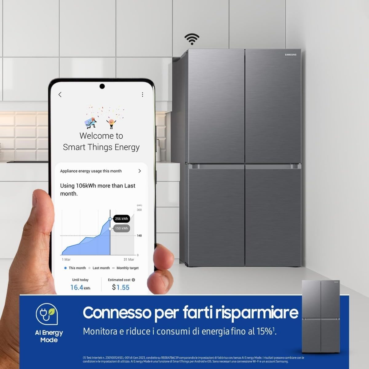 Samsung Frigorífico Americano 649L Plateado - RF59C70TES9