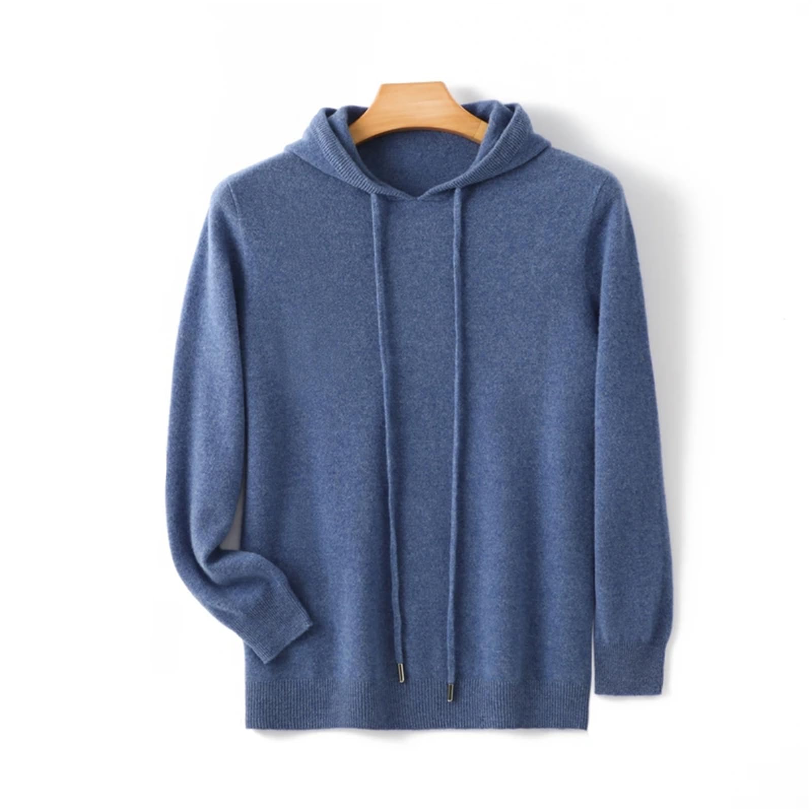 Yeuyyben Maglione invernale da uomo con cappuccio allentato maglione di lana tinta unita maglione di fondo