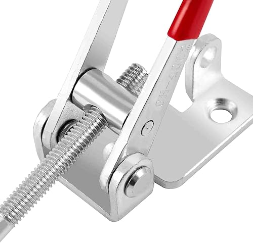 Miniatura 10 de HOIGON CH-40370 - Abrazadera de pestillo resistente con gancho en U de 4000 libras, abrazadera de acción de acero fundido ajustable con perno en U