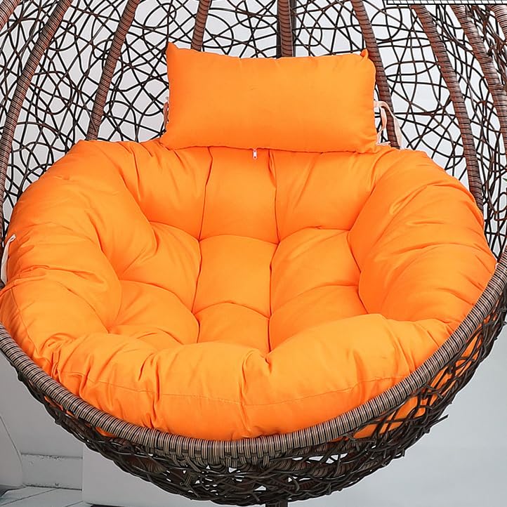 Cojín para silla colgante grueso de repuesto de alta comodidad en color naranja