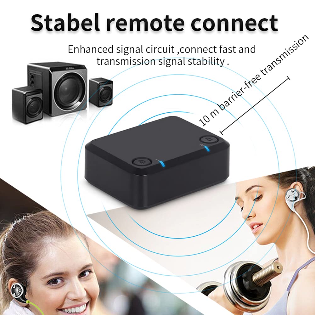 Trasmettitore Bluetooth per TV RCA E Adattatore Audio Jack da 3,5 Mm Trasmettitore Audio Bluetooth Senza Fili per Cuffie/TV/PC APTX a Bassa Latenza