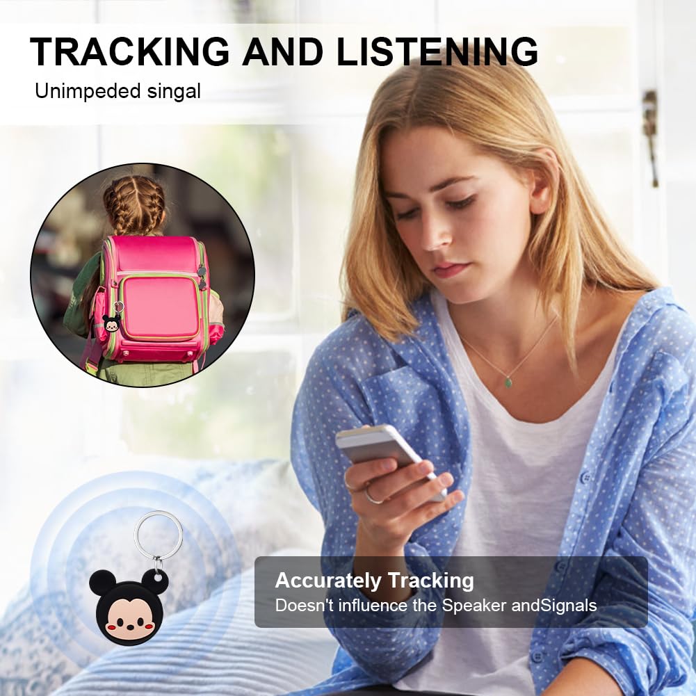 AXFEE Llavero para AirTag Silicona, Llaveros AirTag Funda Protectora, Llavero Portátil Impermeable, Regalo para Niños, Ancianos — view 6