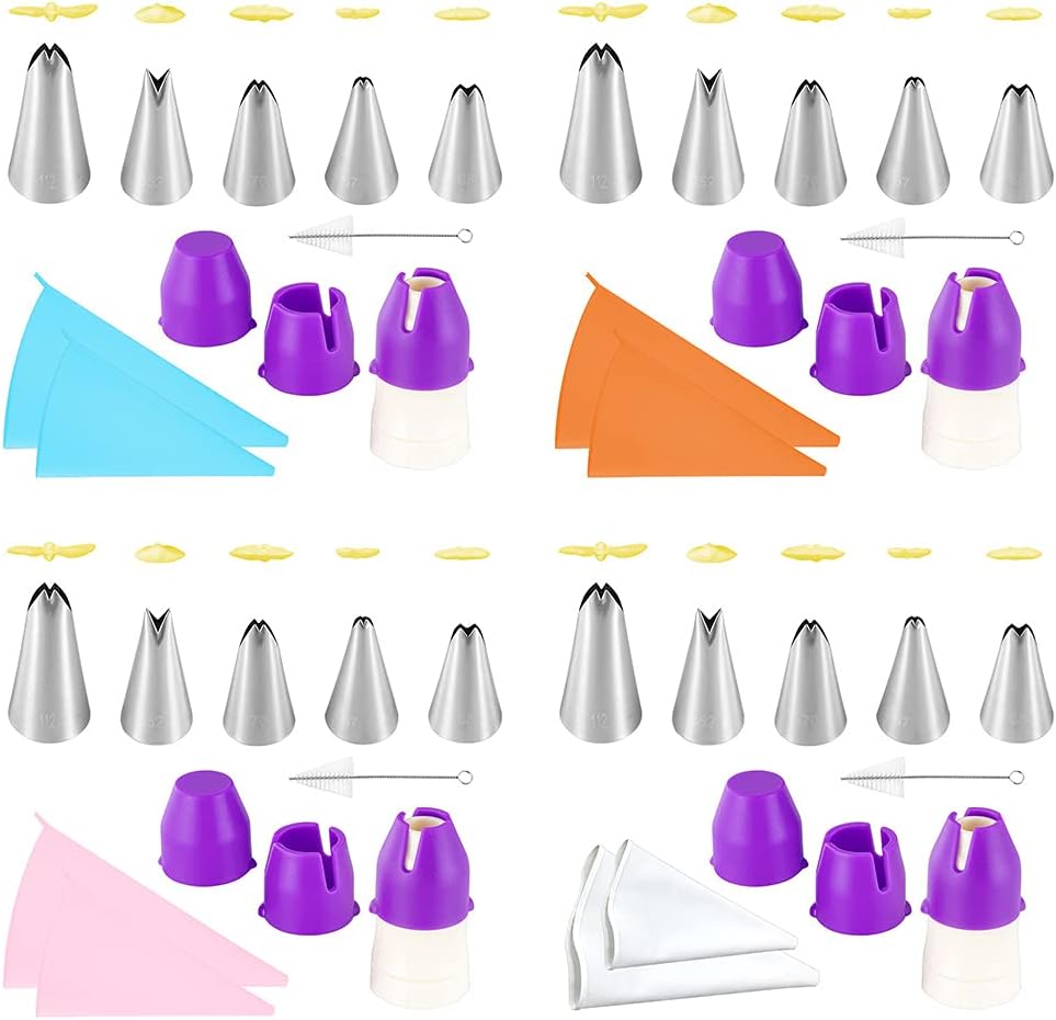 11pcs Cake Decorating Kits Flower Cream Cake Icing Tips Nozzles Pastry Bags Coup