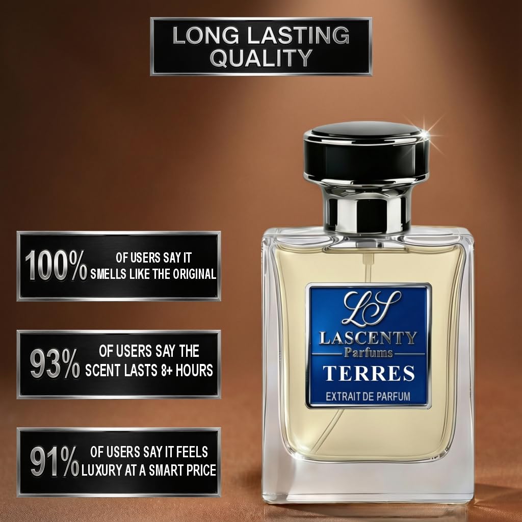 TERRES Inspired by Terre deH.ermes, Citrus Woody Earthy Perfume and Cologne for Men, Long Lasting Intense Fragrance with Strong High Projection, 50 ml EDP - Image 4