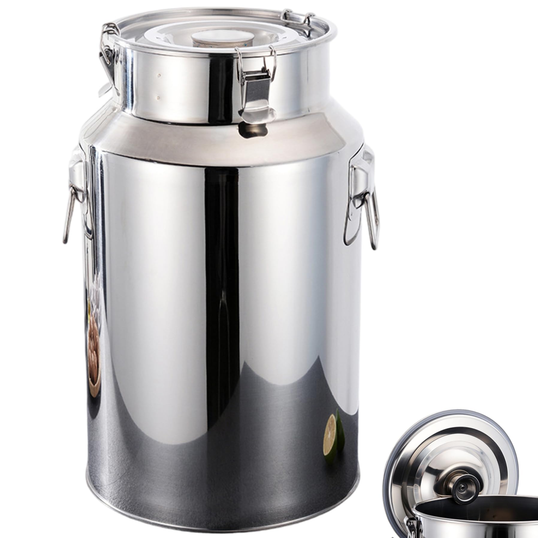 Seau en acier inoxydable 6 L distributeur de lait avec poignée et couvercle