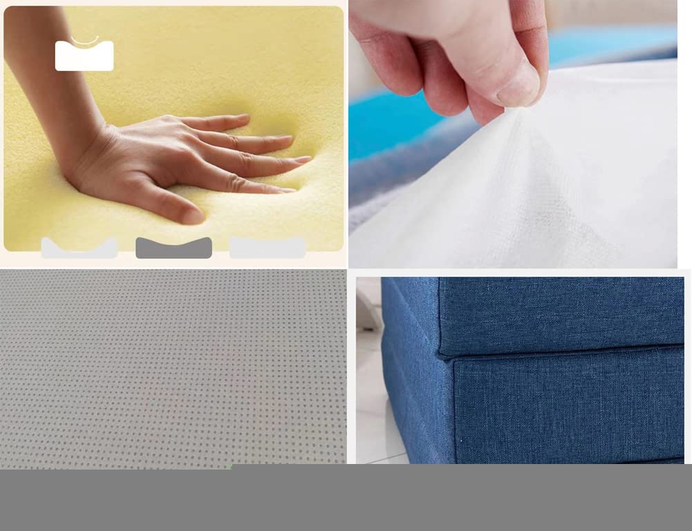 Colchón plegable portátil, grosor único, doble capa, cómodo alivio de presión y apoyo para dormir, diseño antideslizante para camping, caravana y viajes
