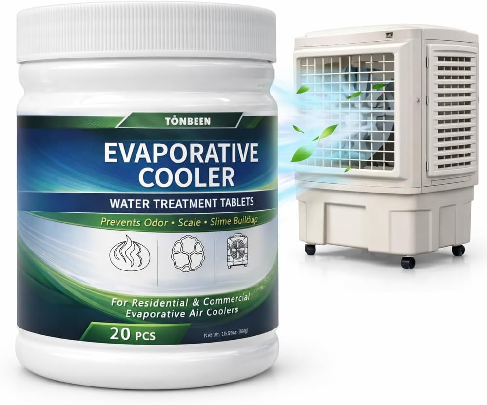 Swamp Cooler Water Tablets for Evaporative Coolers | Odor Control, Scale Prevention & System Maintenance 20 pcs