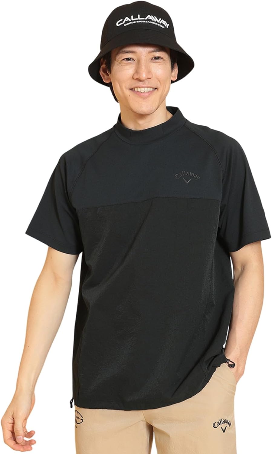 Amazon.co.jp: [キャロウェイ] メンズ 半袖 モックネックシャツ