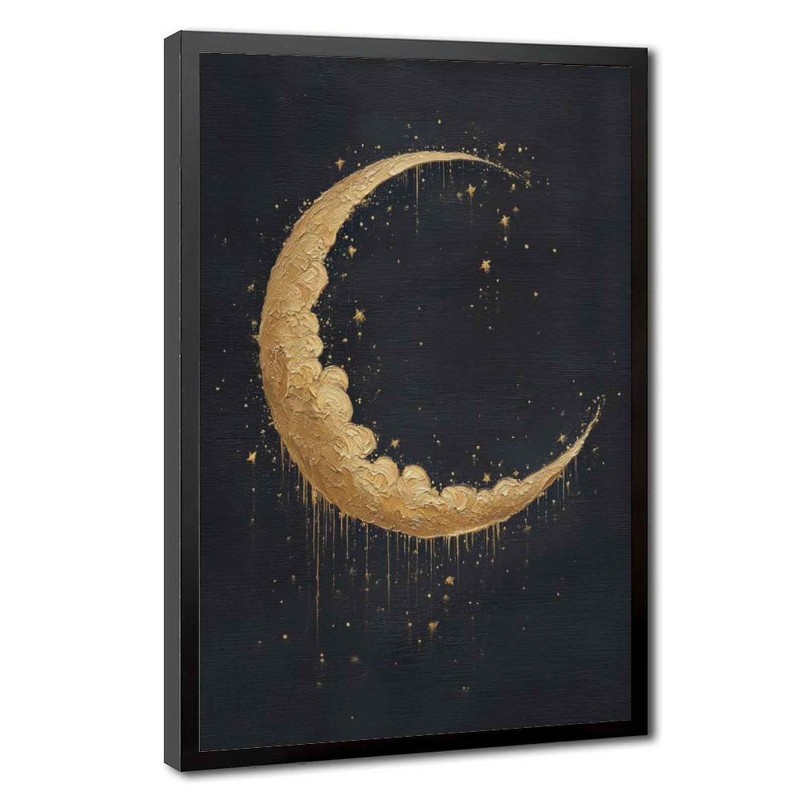 Bareronor Golden Moon Poster Canvas Poster Bedroom Decor Landscape Office Room Decor Gift 24" L X 36" W
