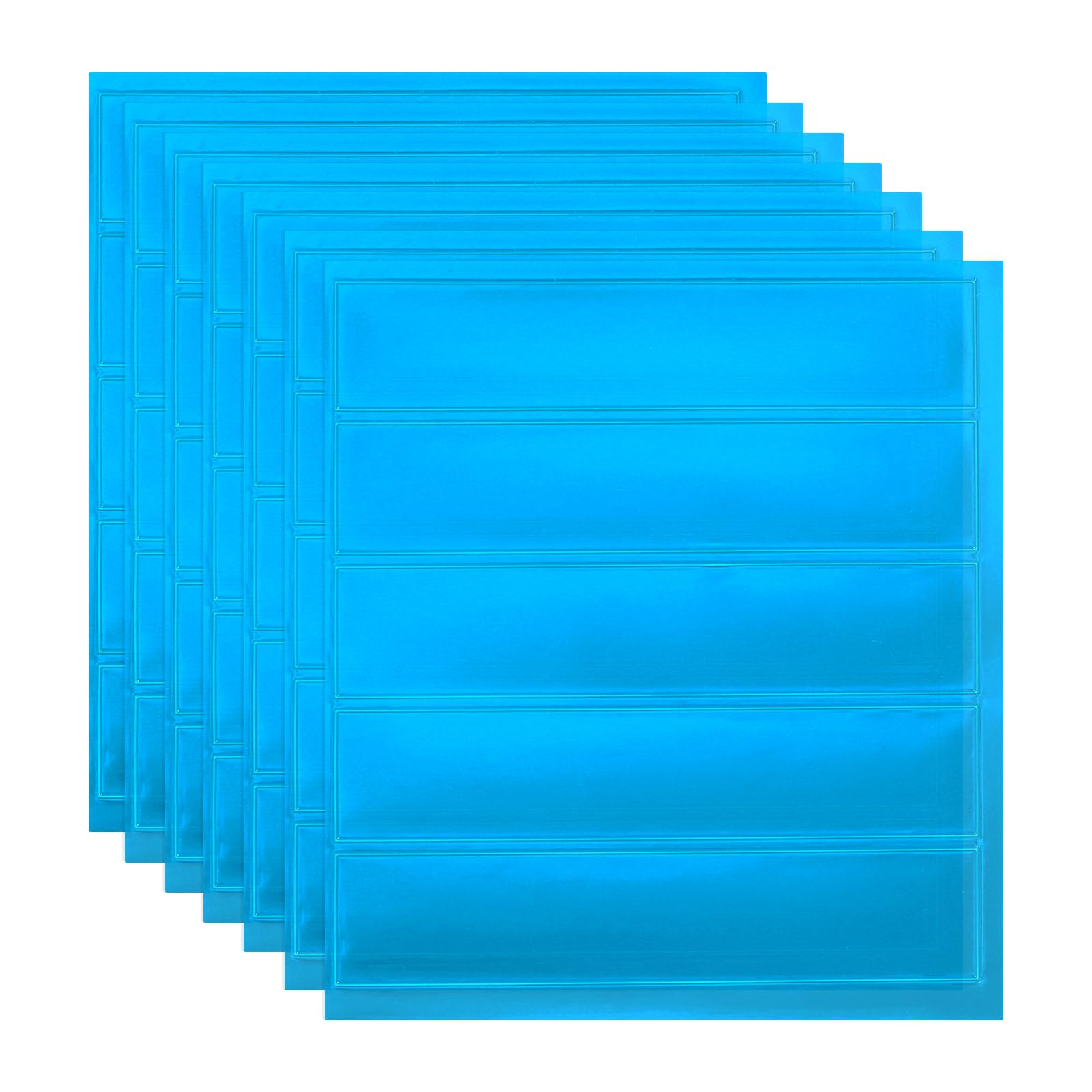 PATIKIL Hard Hat Reflective Stickers, (5 x 6 Inch, Lake Blue) (35 Pcs), Retro Reflective Safety Tape Durable Adhesive Helmet Stickers, Suit for - Hard Hats/Helmets/Mailboxes