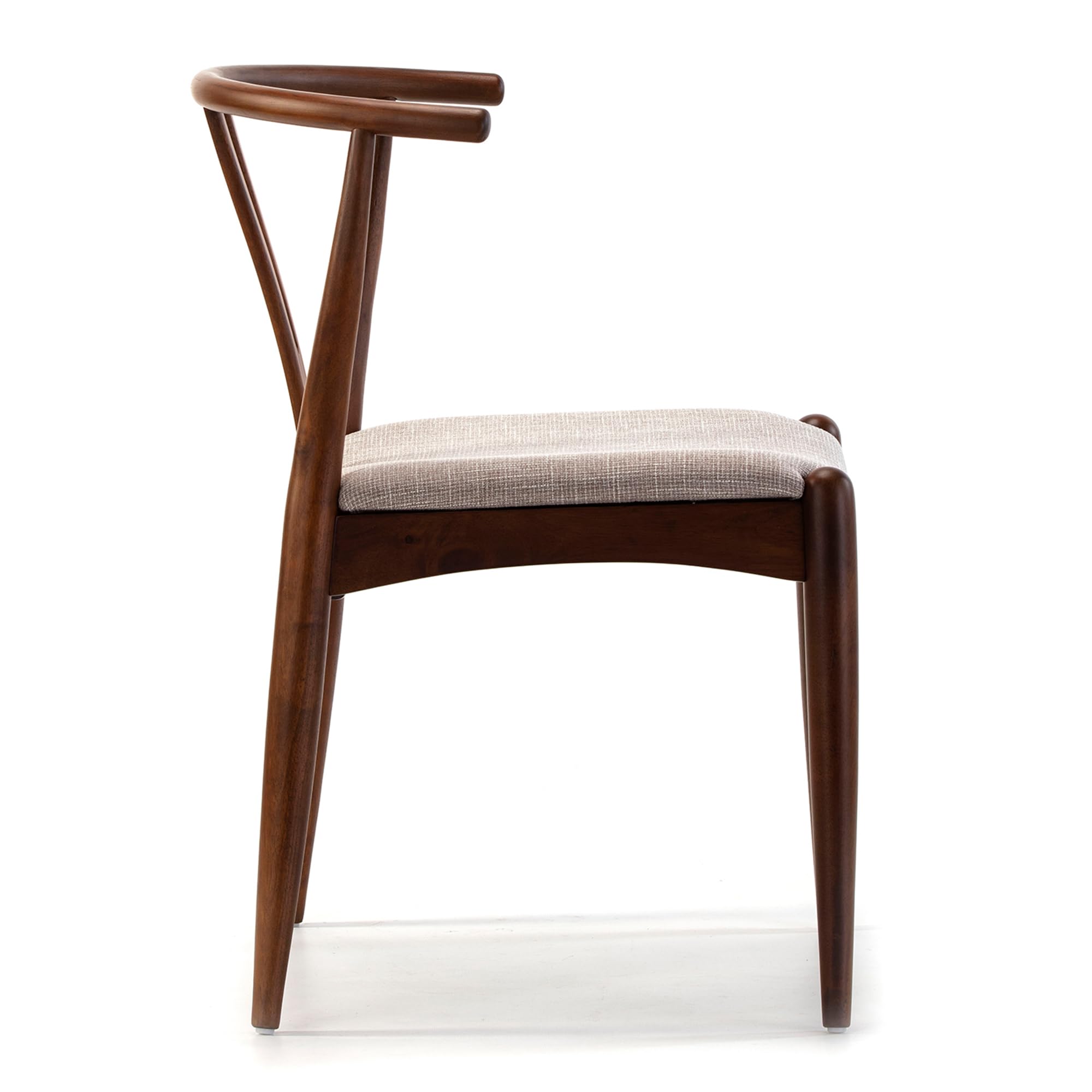 VS Venta-stock Pack 2 sedie Rustic color Noce, legno massiccio, 55 cm (Larghezza) 54,5 cm (Profondità) 76 cm (Altezza)