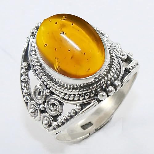 Miniatura 3 de Anillo de plata esterlina 925 para mujer y piedras preciosas naturales, anillo de compromiso de plata de ley, juego de bisel de piedra natal de