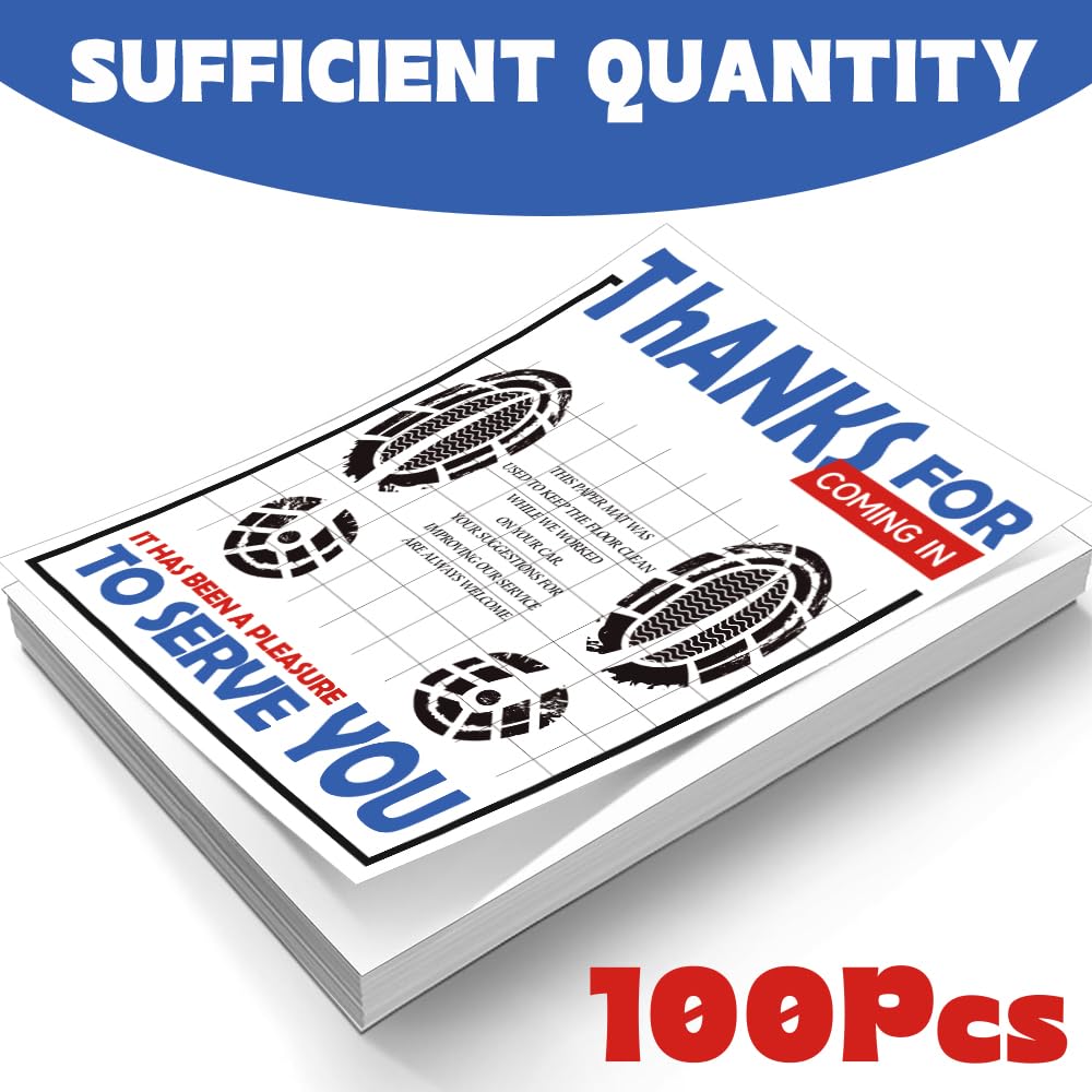 100Pcs Paper Floor Mats Detailing for Car Disposable Kraft Paper Mats Automotive Covers Protector for Vehicle — view 7