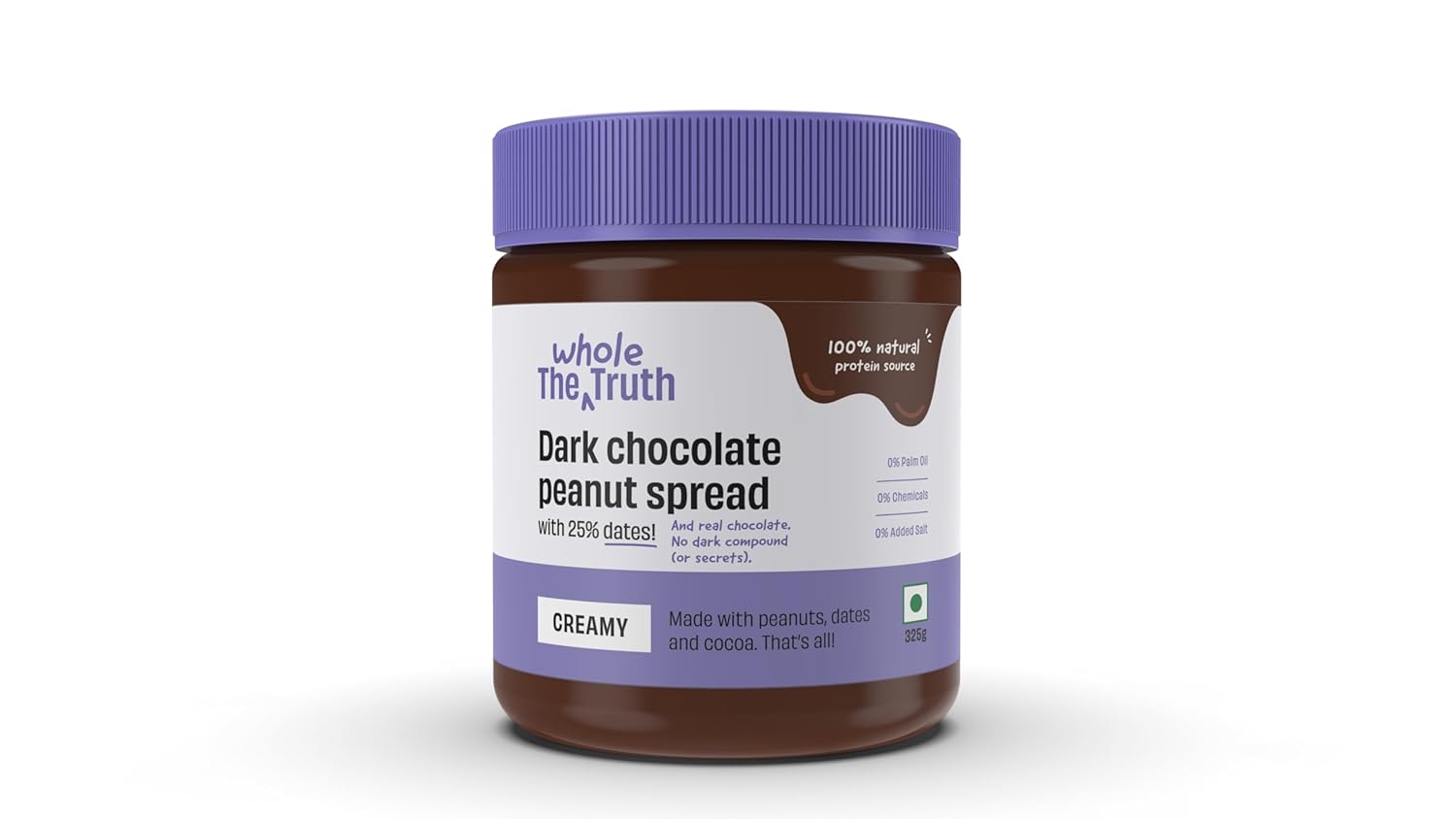 The Whole Truth - Dark Chocolate Peanut Spread | 325 g | Creamy | No Artificial Sweeteners | Gluten Free | No Preservative... - Review, Price and Buying Guide