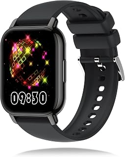 Goodatech Smart Watch for Men Women,Phone Call Smartwatch,IP68 Waterproof,Fitness Tracker, Pedometer,Message Notification,Music Player,Health Monitor,Compatible with iOS Android Phones (Black)