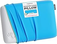 Imaginarium Cosmic Blue Memory Foam Cooling Pillow 16x24 - Supportive for Side, Back & Stomach Sleepers with Washable Cover