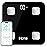 iHome Digital Bluetooth Smart Scale for Body Weight, Weight Scale, Including BMI, Body Fat, Muscle Mass, Batteries Included (Black Smart Bluetooth)