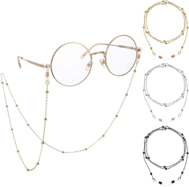 3 uds. Cordón para lentes, soporte para lentes de sol, cadenas para lentes para mujer