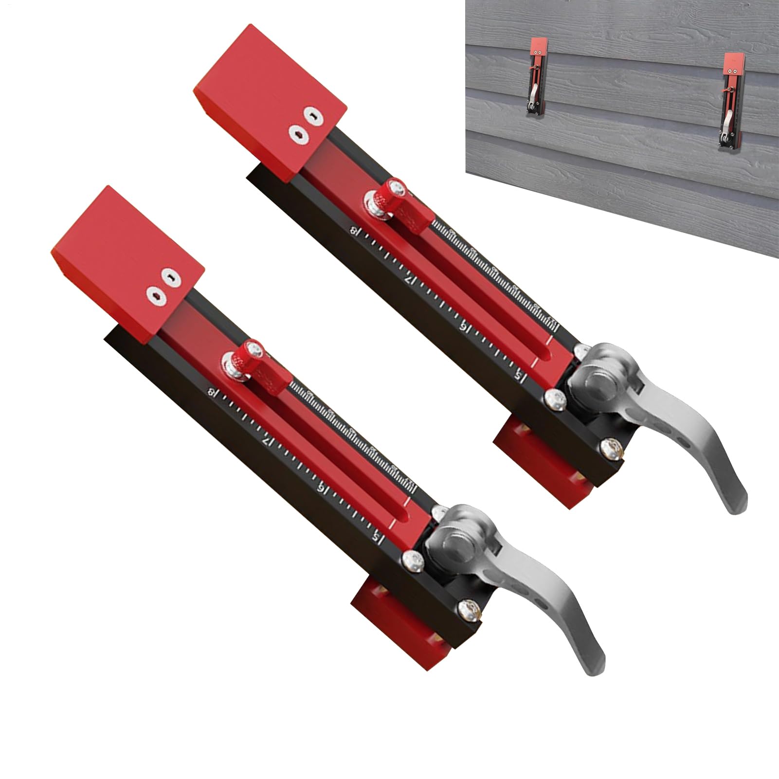 Outil De Pose Pour Bardage - Kit De Fixation Avec Jauge De Mesure Pour Maison | Outil Gecko Pour Bardage, Règle Multifonction De Chevauchement De Panneaux Murs Pour Adultes Débutants Et Experts