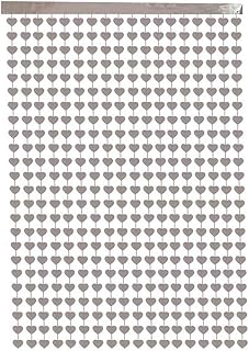 Heart Foil Curtains Fringe Tinsel Foil Curtains Tassel for Birthday Wedding Engagement Christmas Bridal Shower Baby Shower Bachelorette Party Decorations,2 Pcs