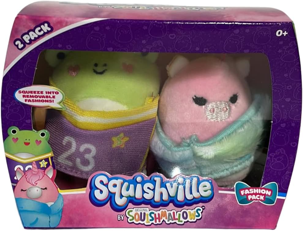 Squishville by Squishmallow Character 2-Packs SQM0228 - Collect Them All - Official KellyToy Squishmallows (Elizabeth & Philippe)