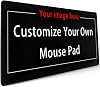 Custom Large Gaming Mouse Pad (40 cm x 90 cm) Computer Keyboard Mouse Mat Non-Slip Mouse Mat Rubber Base and Stitched Edges for Players Office Study A-Black