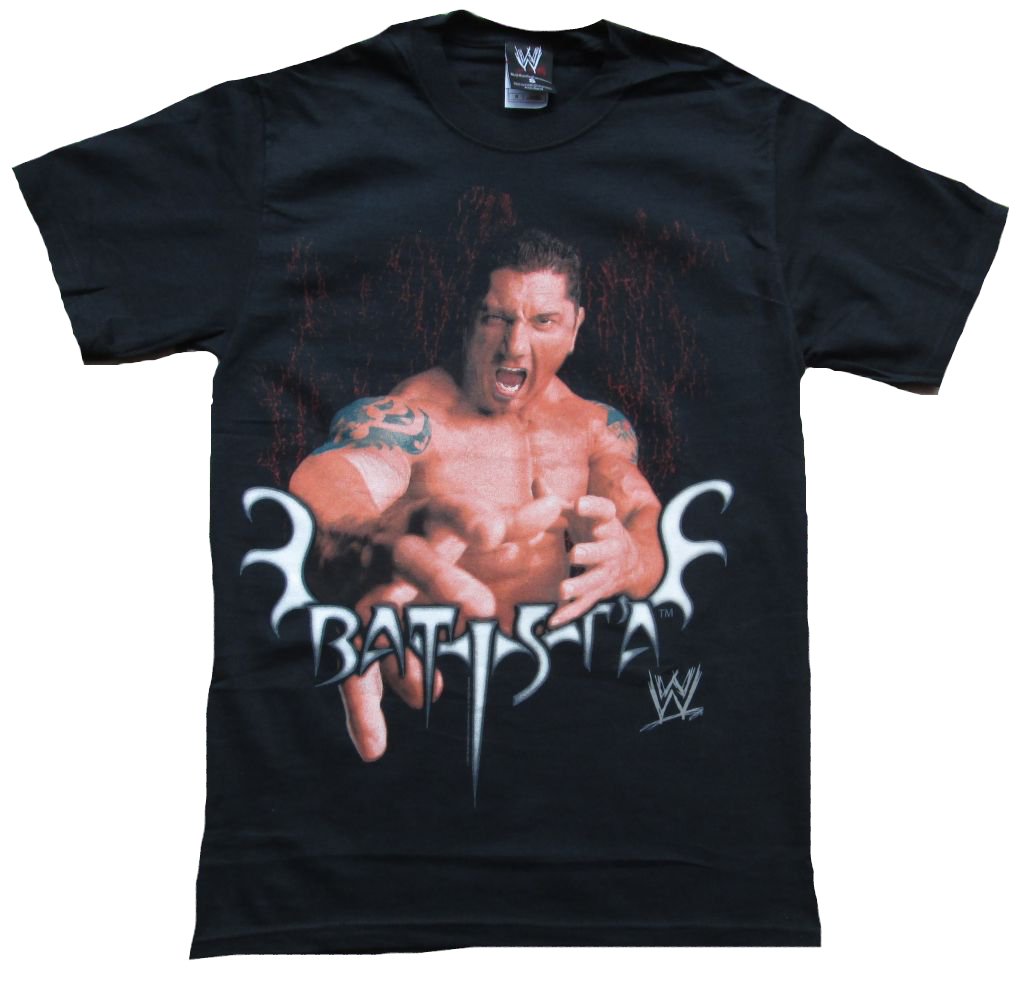 Wwe Black Batista Hands T-Shirt Medium