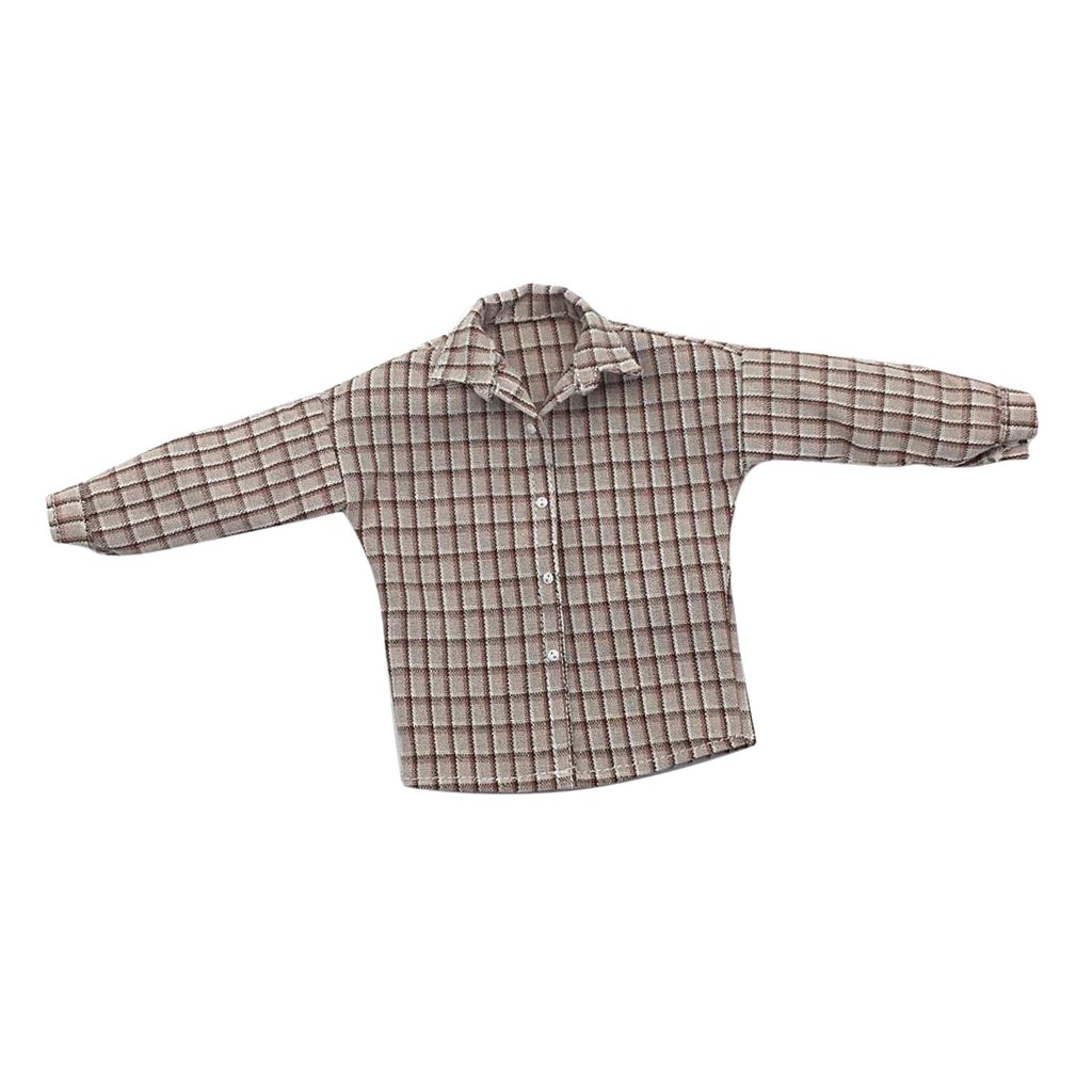 Amazon | T TOOYFUL 1/6スケール男性チェック柄シャツ服男性服に