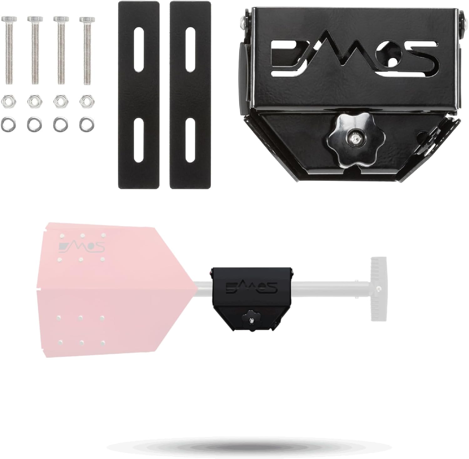 DMOS Shovel Mount - Aluminum Off-Road & Overlanding Tool Mount Clamp for Trucks, Cars, & ATVs - Universal Shovel/Axe