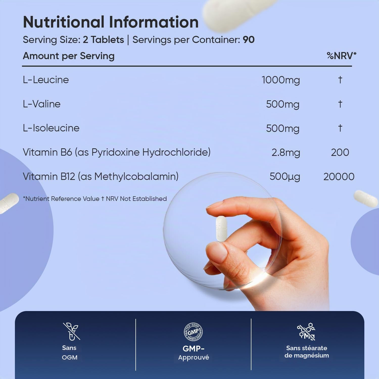 Duo Complémentaire - Creatine avec BCAA - Creatine Monohydrate 270 comprimés Vegan, 3000mg par Portion pour 3 Mois d'Approvisionnement - BCAA Comprimés 2:1:1 Vegan 2000mg, avec Vitamine B6 et B12