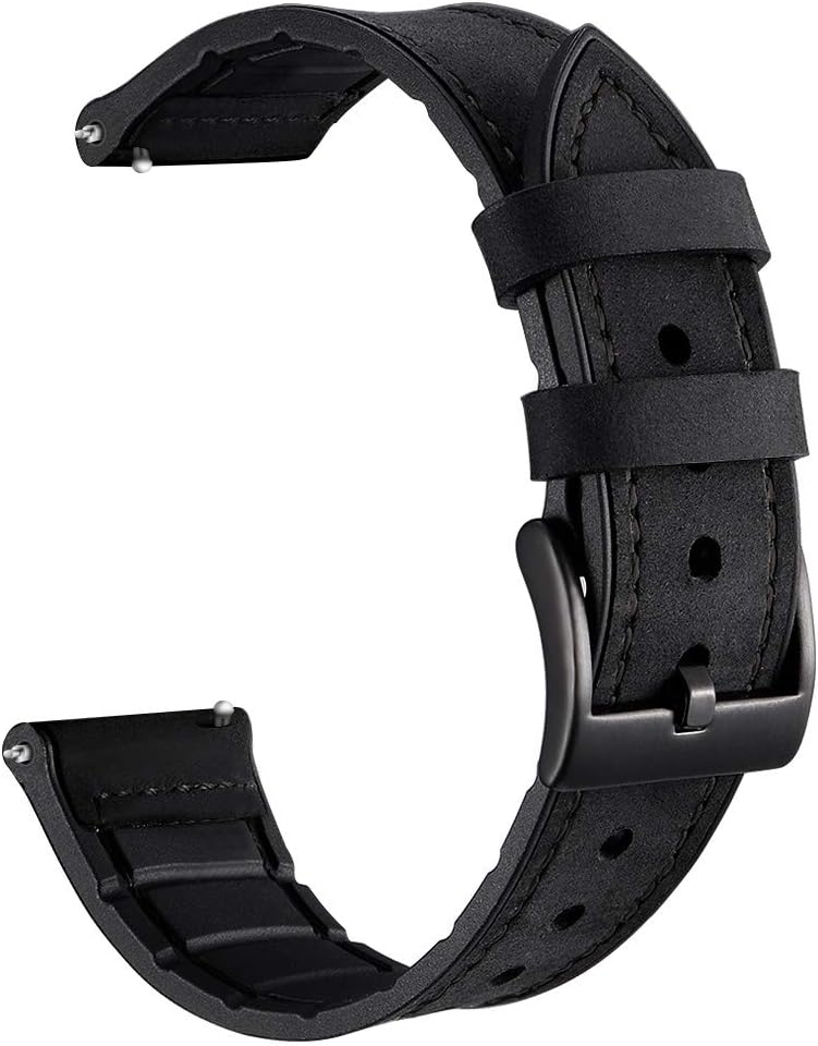 Adebena 22mm Watch Bands Quick Release Soft Silicone Rubber Watch Band Strap, Compatible for Samsung Gear S3 Frontier / S3 Classic/Ticwatch 1 Generation/Moto 360 2 2nd /Pebble Time Watch