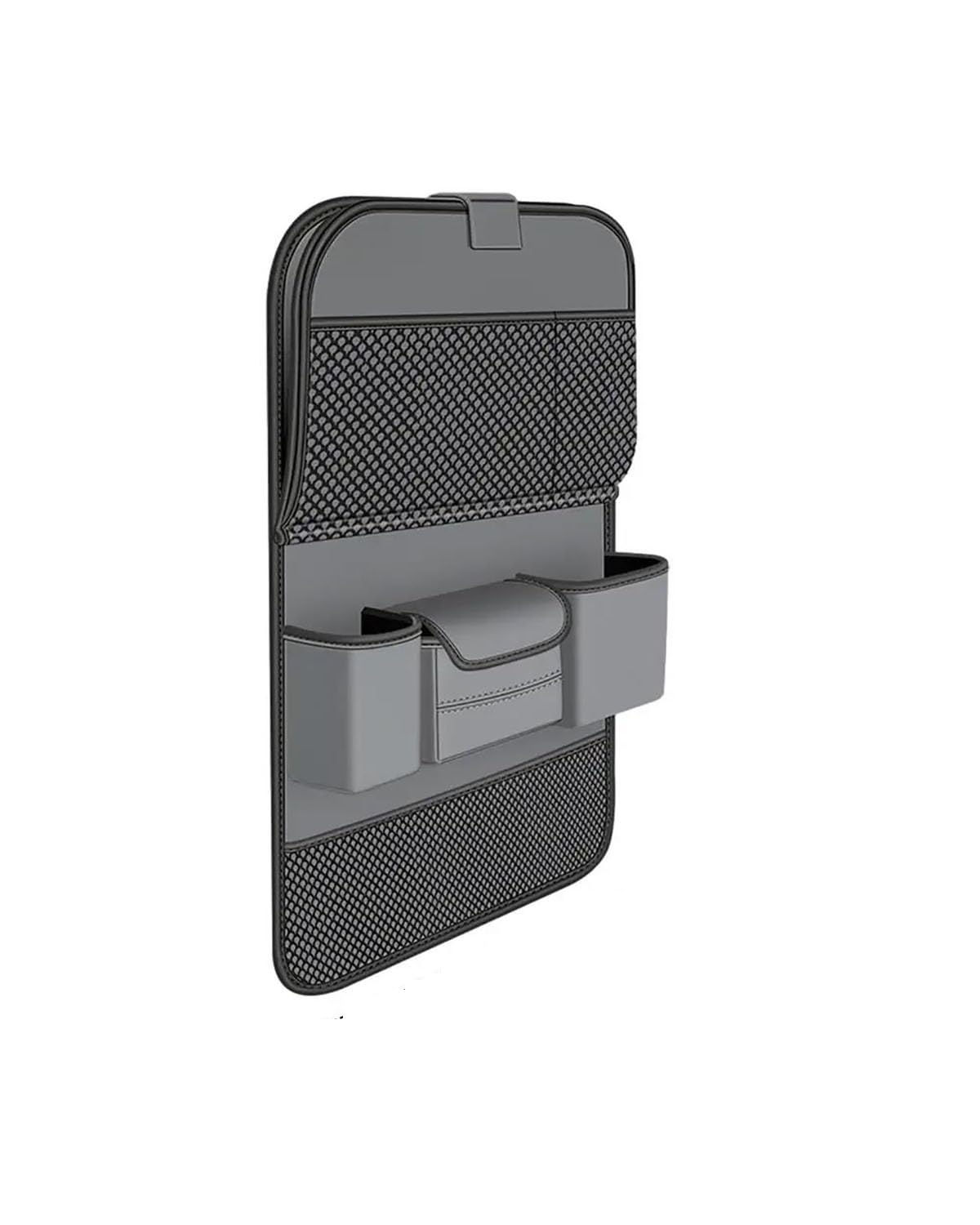 Organizzatore per sedili posteriori dell'auto, Car Organiser Car Rear Seat Organizer Car Seat Back Pocket With Foldable Table Tray Seat Back Truck And Middle Seat Bag(Grey)