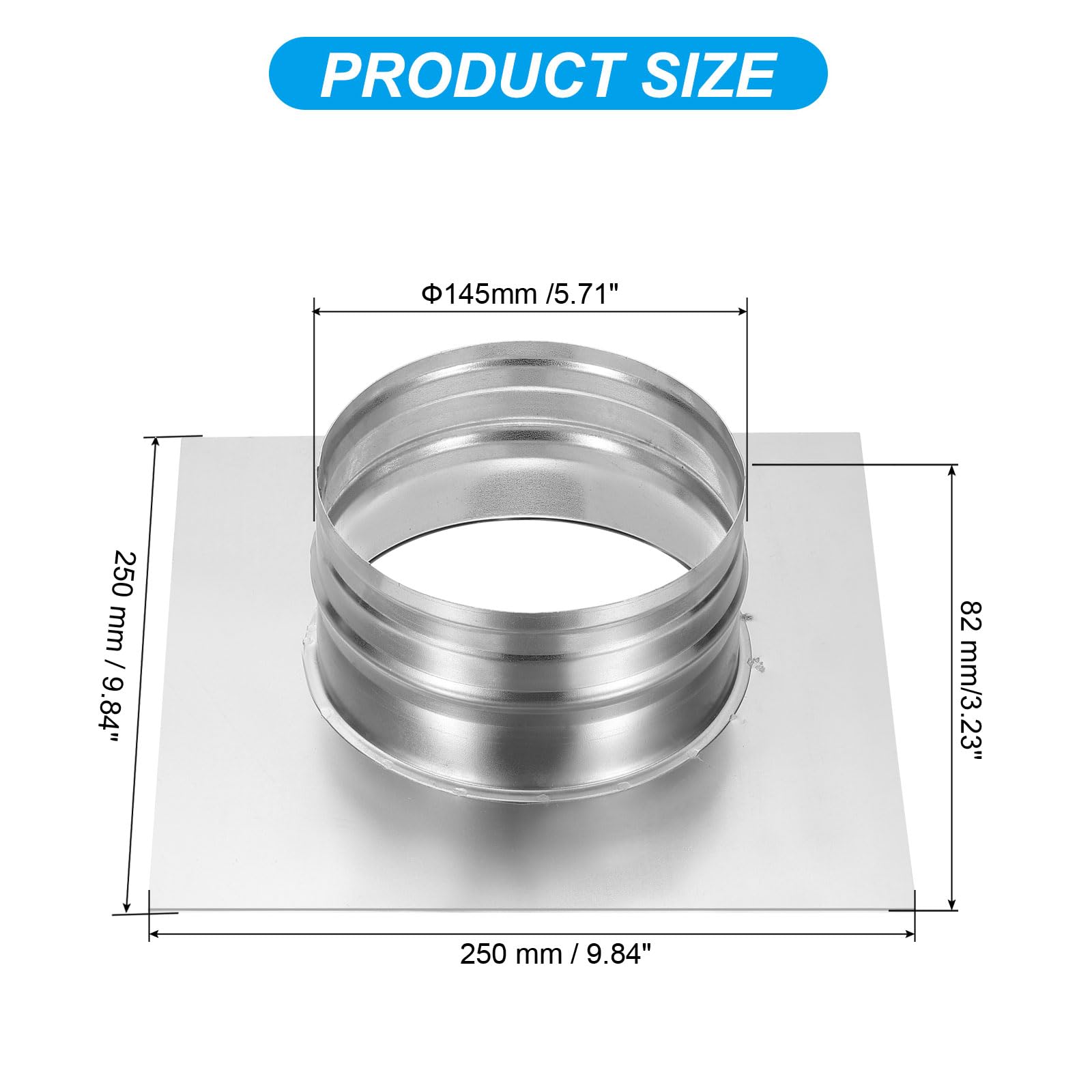PATIKIL 6" / 145mm Duct Connector Flange - Image 2
