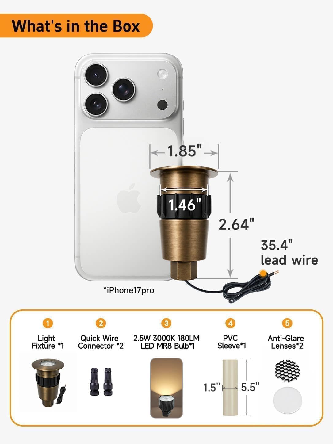 Gardenreet Mini Brass Low Voltage Well Light, 12V IP65 Drive-Over, 1 Pack image 5