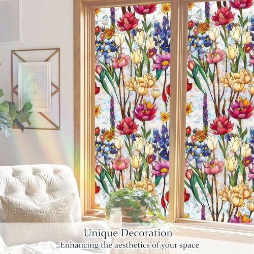 Película decorativa 3D Tulip para ventana, 16.9 x 39.3 pulgadas miniatura 4