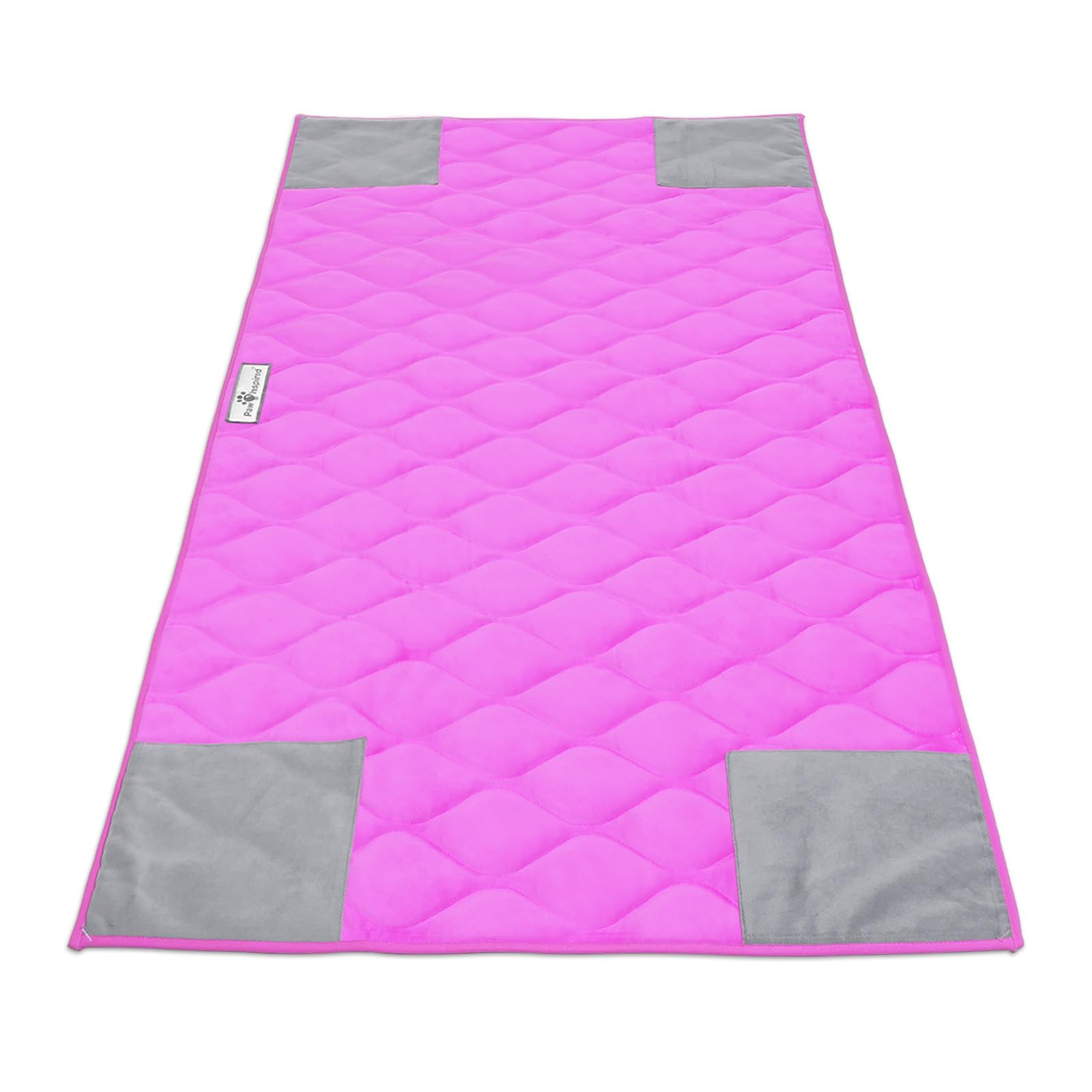 Paw Inspired PopCorner Guinea Pig Cage Liners | Washable Fleece Bedding or Pet Bed Mat for Small Animals | Super Absorbent Pee Pad with Reinforced Corners and Waterproof Bottom (C&C 2x4, Pink)