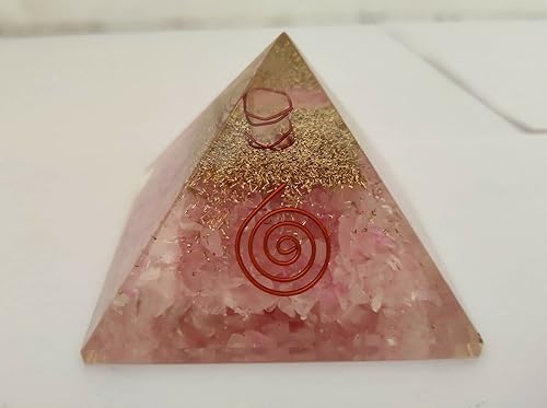 Miniatura 4 de Kit de cristal de cuarzo rosa de pirámide de orgón y piedra preciosa de obsidiana, péndulo de siete chakras, reiki, cristal curativo, meditación