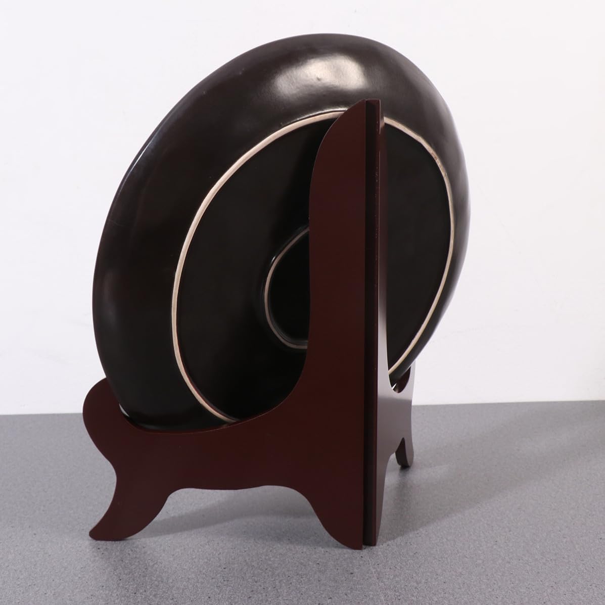 EXCEART Soporte Decorativo para Platos de Sobremesa de Madera, 16 Pulgadas