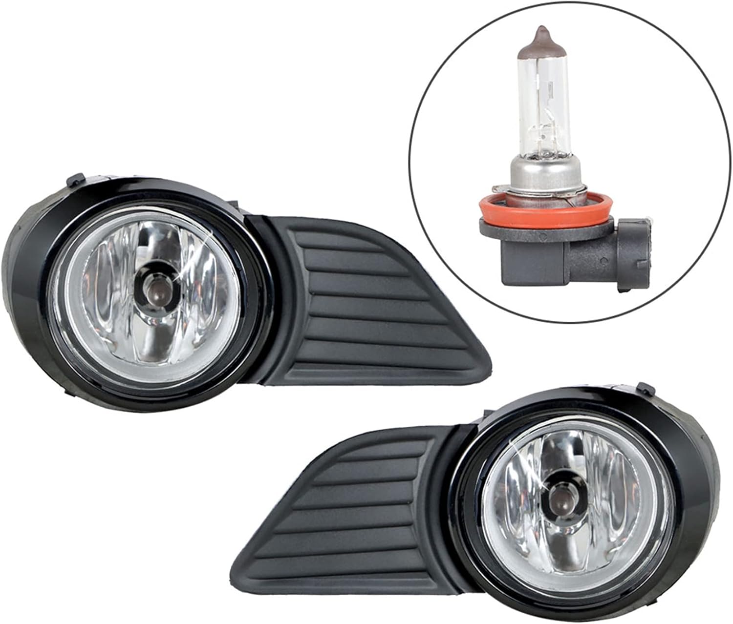 labwork Driving Fog Lights Lamps Replacement for Sienna 2011-2017 with Halogen Bulbs Switch and Wiring 81220-0W040 81210-0W050