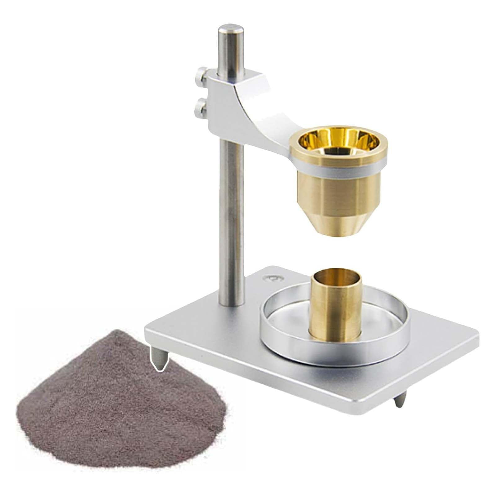Medidor de Densidad Aparente Hall Flowmeter, Tamaño Pequeño y Fácil de Transportar con Soporte de Altura Ajustable para Probar el Flujo y la Densidad aparente de Polvos Metálicos