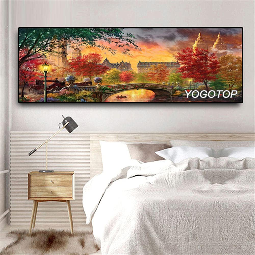 Point de Croix Toile Art Décor grand format 24x48 pouces avec broderie diamant 5D complète