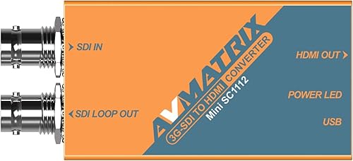 Miniatura 5 de AVmatrix SC1112 3G-SDI a HDMI Mini convertidor, conveniente para usuarios con conectores SDI y HDMI de tamaño completo, tamaño de bolsillo y fácil