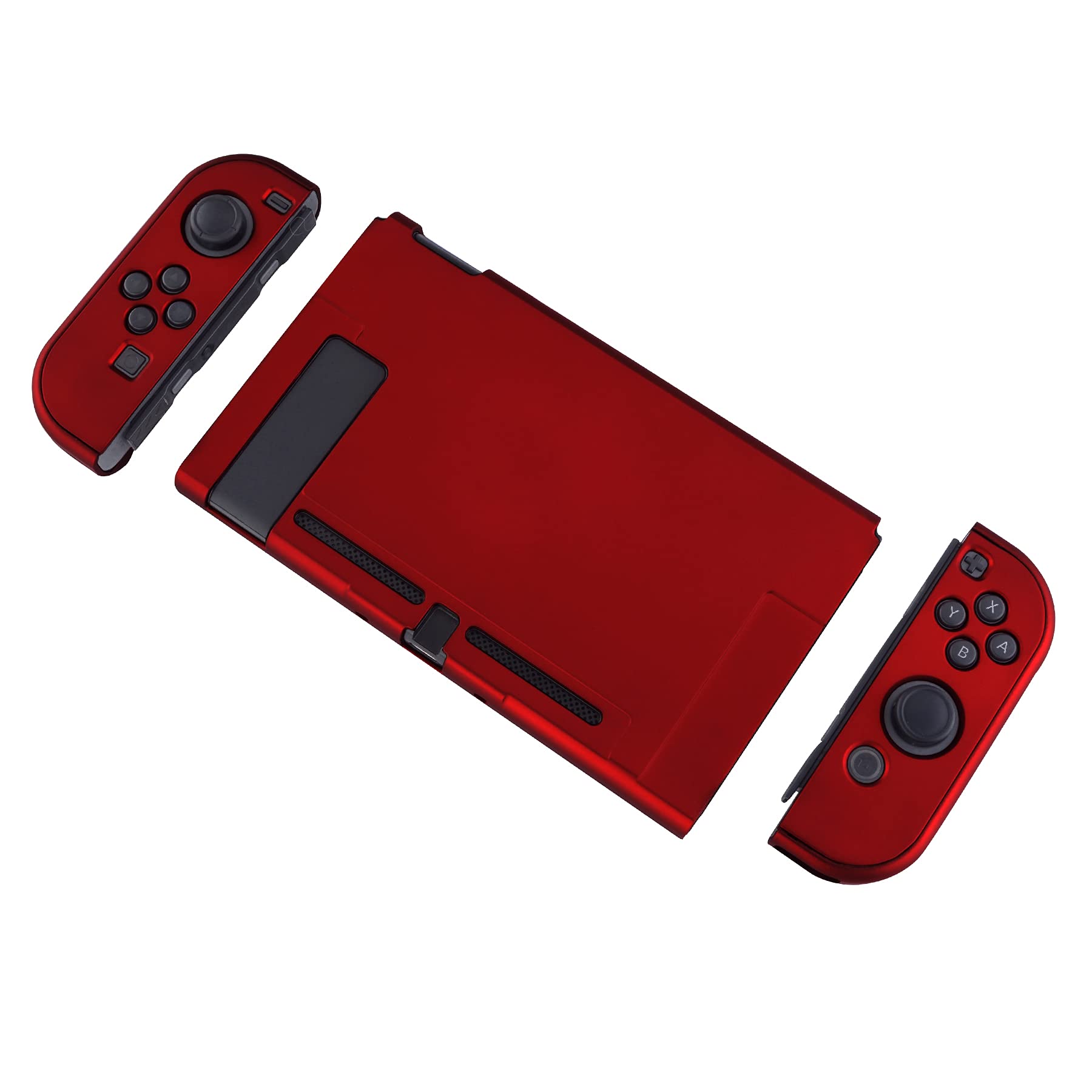 eXtremeRate PlayVital Funda Tacto Suave para Nintendo Switch Carcasa Dura Estuche Protector Separable de Joycons Protectora Dockable Cover Cáscara para Control Switch Joycon Consola(Rojo Escarlata) — view 8