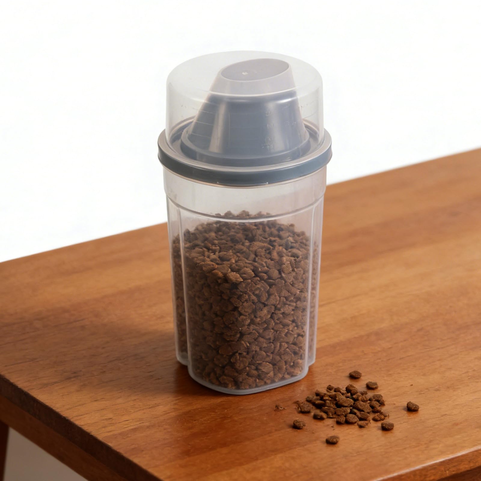 Gatuida Contenitore per cibo per gatti ermetico da 4 pezzi - Contenitore per snack per cani - per cibo secco con grande beccuccio - Portatile per cani, gatti, uccelli e viaggi