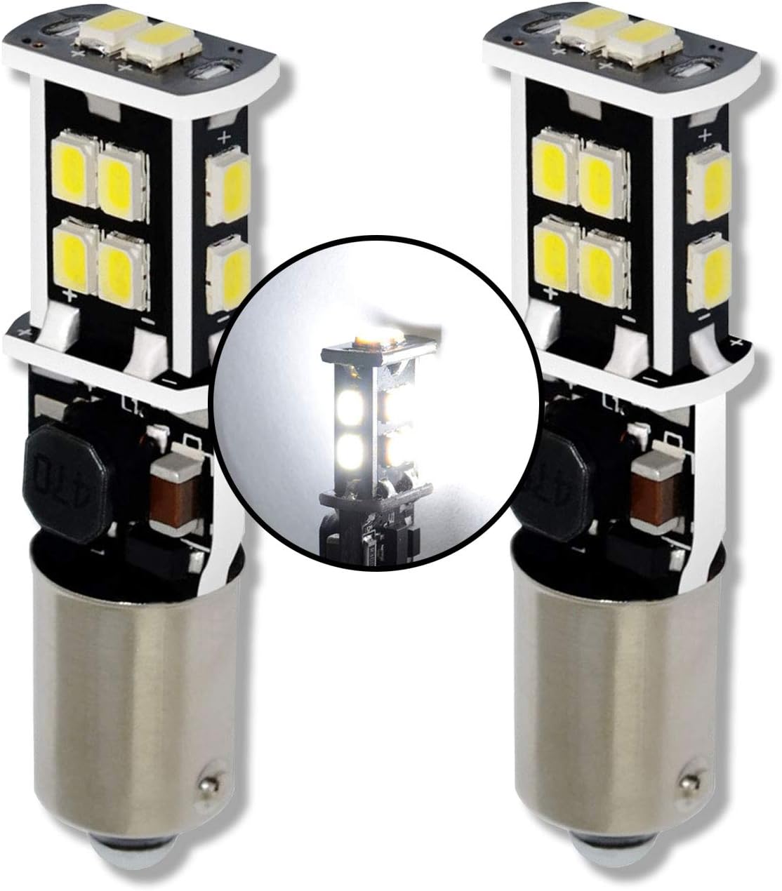 H6W BAX9s LED Canbus Bulbs Sidelight White Very Bright and Without Errors Compatible with F20 F30 F34 GT A3 CC - GA2R1 โ Transform Your Ride