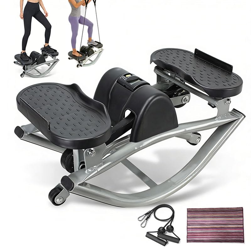 Rock Stepper Side to Side, with Digital Display, Workout Machine for Legs & Glutes,Side Stepper, Mini Stepper for Home, Apartment and Dormitory Use