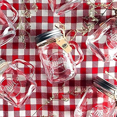 Smith's Mason Jars Set di 6 tazze da mason jar da 473 ml con coperchi a vite | Bicchieri da bere ideali per fare l'avena notturna e i frullati | Tutti sono dotati di cartellini per il regalo - immagine 5