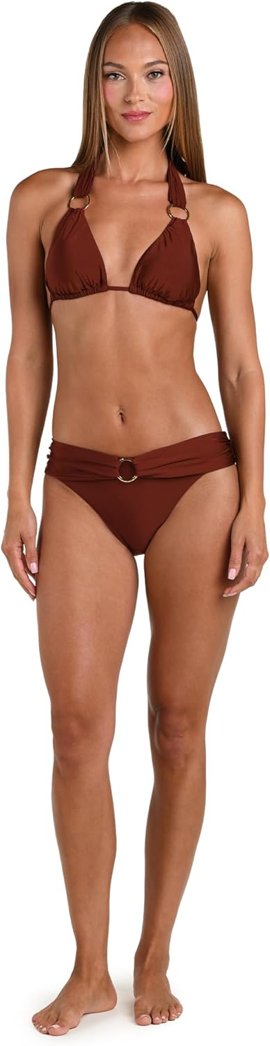 Sunshine 79 Womens Triangle Halter Bikini Swimsuit Top - Image 3