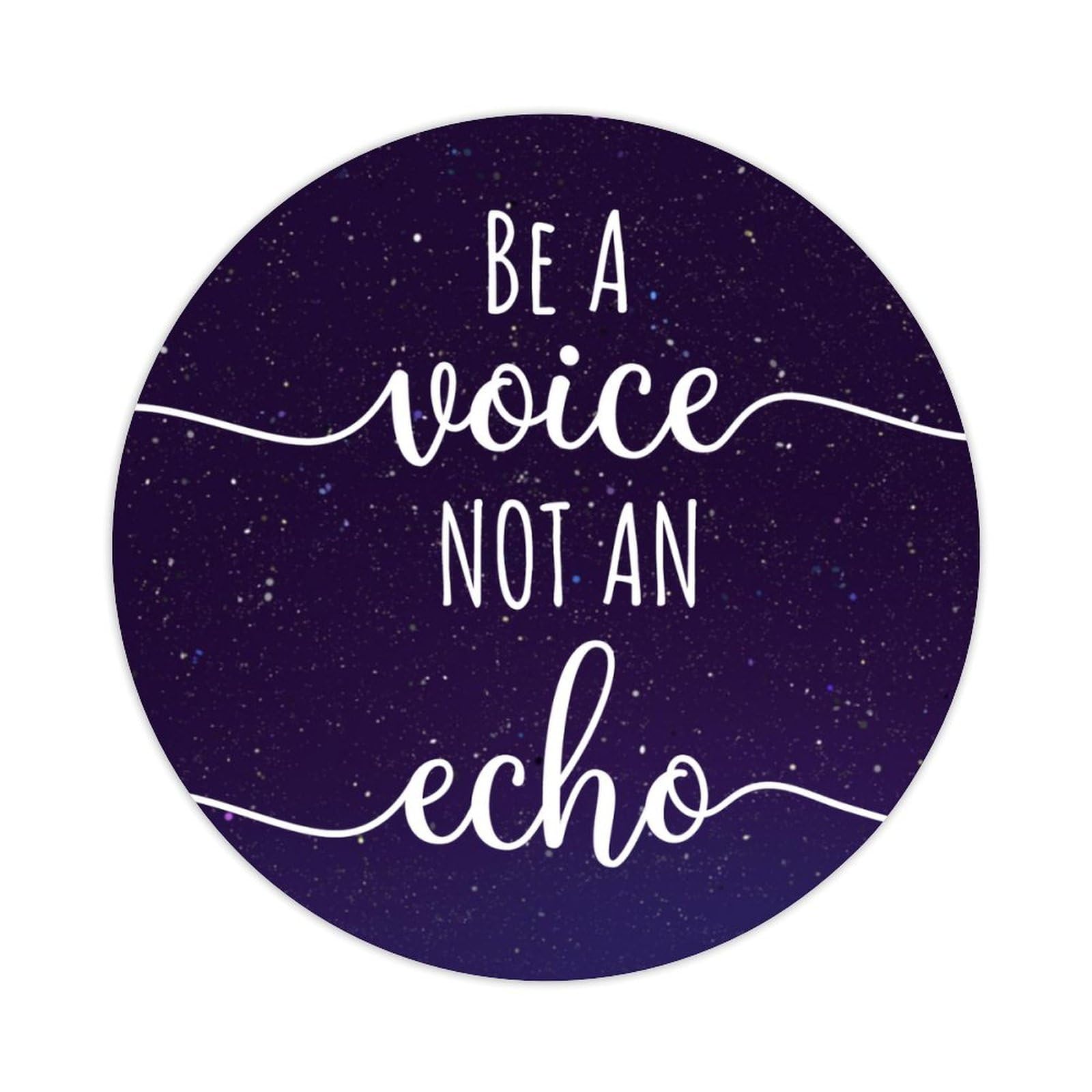 30 Pcs Stickers Be A Voice Not an Echo Decals Gift Tags Vinyl Stickers Quote Decals Stickers for Water Bottles Laptop Envelope Seals Goodie Bags 3 Inches, Su6jolobxhzu