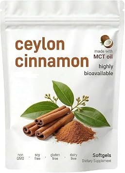 2026 New El-orita Ceylon Cinnamon Softgels with MCT Oil, 300 Softgels, True Ceylon Cinnamon Supplement, Non-GMO, Gluten Free, Gentle Daily Wellness Support 1pcs